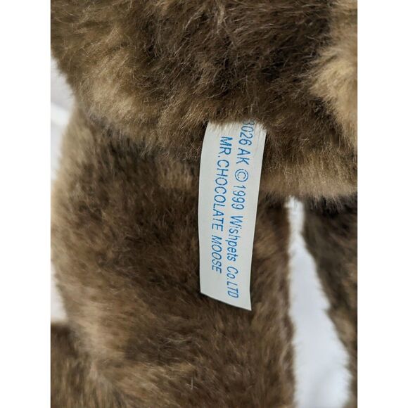 Y2K Vintage Mr. Chocolate Moose Wishpets Co. Plush I Heart Alaska Sweater 1999 - Picture 4 of 6